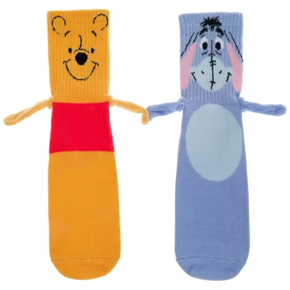 Disney Winnie The Pooh & Eeyore Magnetic Women's Crew Socks